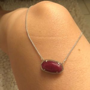 Ruby red adjustable Kendra Scott necklace